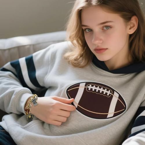 Madison Tyler Football Bracelet for Women | Sport Gold Plated Adjustable Chain Bracelet | Game Day Jersey Go Team Shoes Goalkeeper Helmets Charm Bracelet Jewelry for Fans2