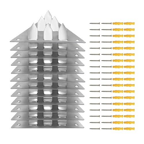Holdes Clips de montaje para placas acústicas, 12 piezas, hardware insonorizante, panel acústico, fijación de mandril, accesorios de montaje, para propietarios de casa, productores de música, estudio