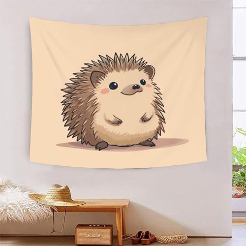 Tapisserie hérisson 3D 180x230cm pour décoration murale