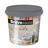 Chromos-Svjetlost, Bravo Inspire Sande - Textured Wall Paint 1L, Interior Topcoat, Decorative Gold Pigmented for Special Effect, 1000ml