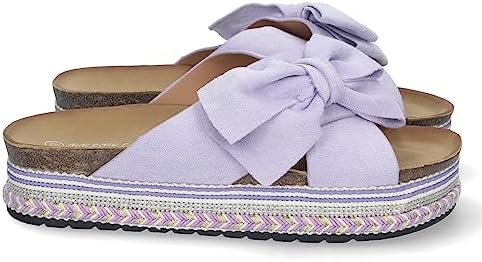 shoes&blues.es Sandalia de Plataforma para Mujer, Comoda, con Mot...