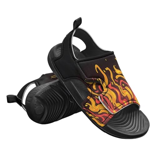 Boys Sandals Summer Kids Shoes Fire Dragon Print Open Toe Sport Outdoor Athletic Sandals Quick Dry Water Shoes3
