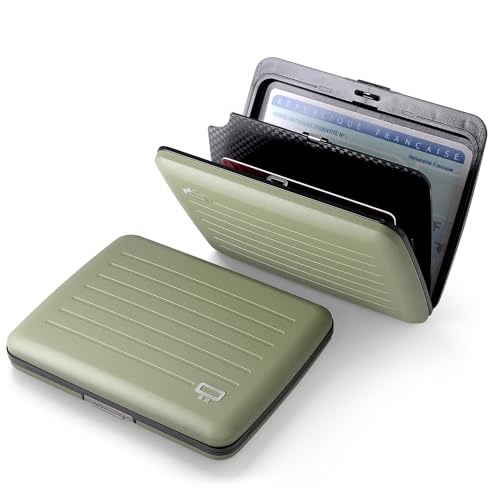 Image of OGON -DESIGNS- Aluminum wallet, Large capacity with metal lock, RFID Protection against fraud and demagnetization, Smart Case OSLO Large model