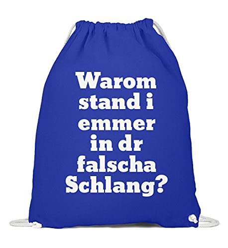 Sac de gym Souabe bleu roi grand sac de sport en coton souple 37cm-46cm