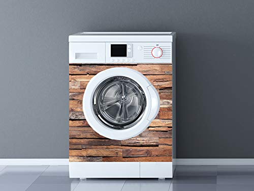 Oedim Vinyle pour lave-linge listons en bois,Plusieurs dimensions 70x70cm,Adhésif résistant et facile à appliquer,Autocollant décoratif design professionnel