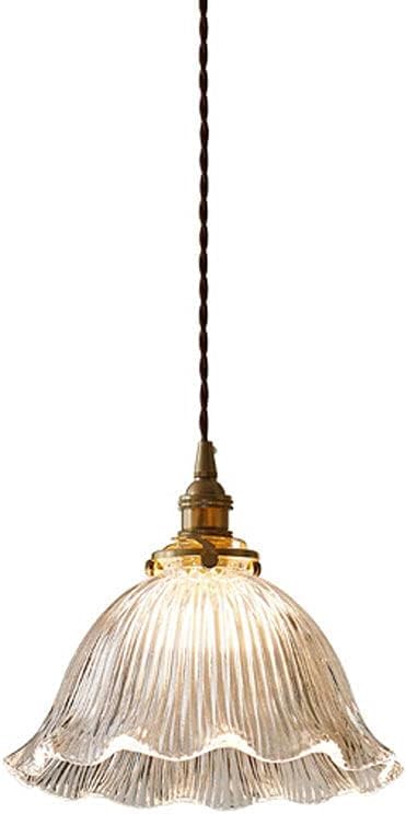 Lampe suspendue en verre laiton pour éclairer un îlot de cuisine