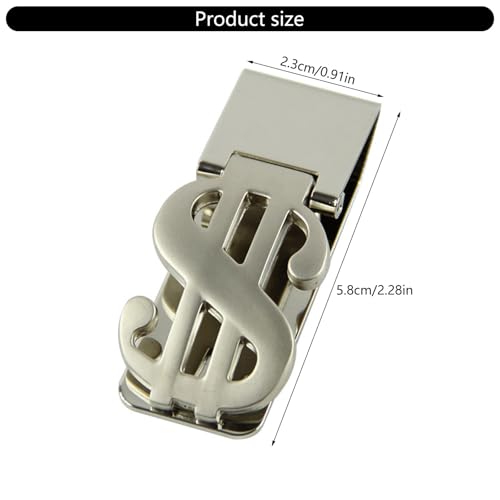 Slim Money Clip Stainless Steel Cash Bills Credit Card Holder New Dollar Design Alloy2