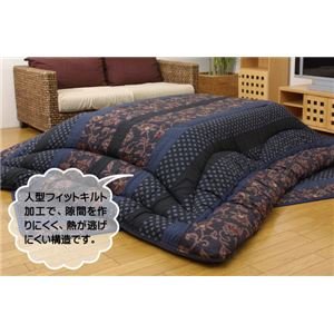 Amazon.co.jp: 国内プリント こたつ厚掛け敷布団セット 『万葉