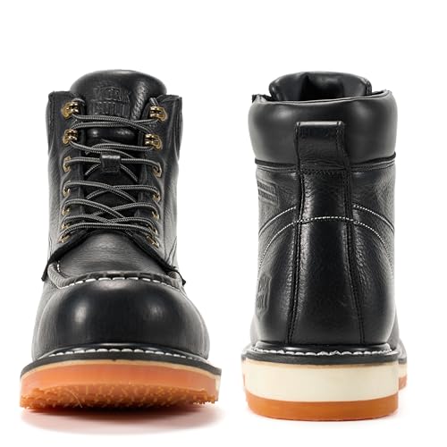 Image of Men's 6 Inch Moc Toe Work Boots | Goodyearwelt,EH Protection,Oil and slip-resistant Wedge Sole