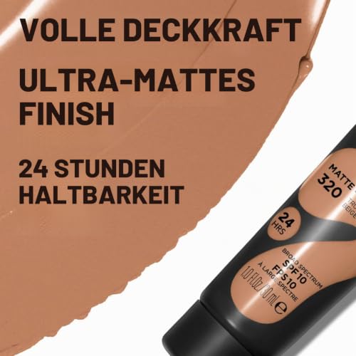 Revlon ColorStay Full Cover Longwear Matte Foundation, hitze- und schweißbeständiges, leichtes Gesichts-Make-up, Farbton True Beige (320)… – Ansicht 5