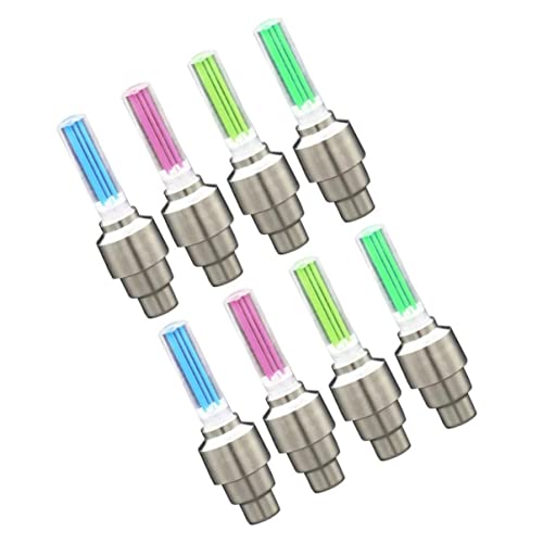 Mikikit 2sets Led Bike Wheel Lights Tire Lamp Bike Light Wheel Tire for Night Cycling 8pcs*2 Random Color