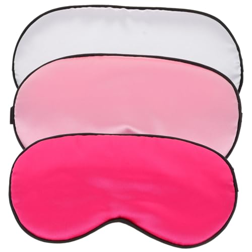 ADOCARN 3個シルク製 睡眠用アイ 男女兼用 軽量 通気性 睡眠環境を完全遮光