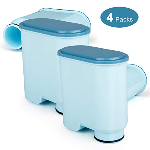 Rhodesy Filtro de Agua para Cafeteras CA6903, Prevención de Cal Filtro AquaClean CA6903 Compatible con Cafeteras Automáticas AquaClean (4 Unidades)