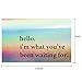 WRAPAHOLIC 2 x 3.2 Inch 350 Total Labels - Hello I'm What You've Been Waiting for Stickers - Black Ink Holographic Silver Business Thank You Stickers, Shipping Stickers