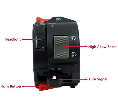 Pair 7/8 Motorcycle Handlebar Horn Turn Signal Headlight Control Buttons Switch Pair 7/8 Motorcycle Handlebar Horn Turn Signal Headlight Control Buttons Switch