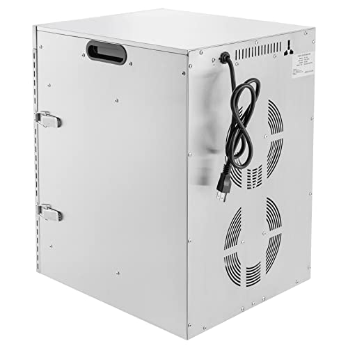 KONKENIE 110V 1350W Commercial Food Dehydrator 16 Trays Stainless Steel Dehydrator for Food Jerky Veggies Fruits Electric Food Dryer Machine Silver,Temperature and Time Adjustable (16 Trays)