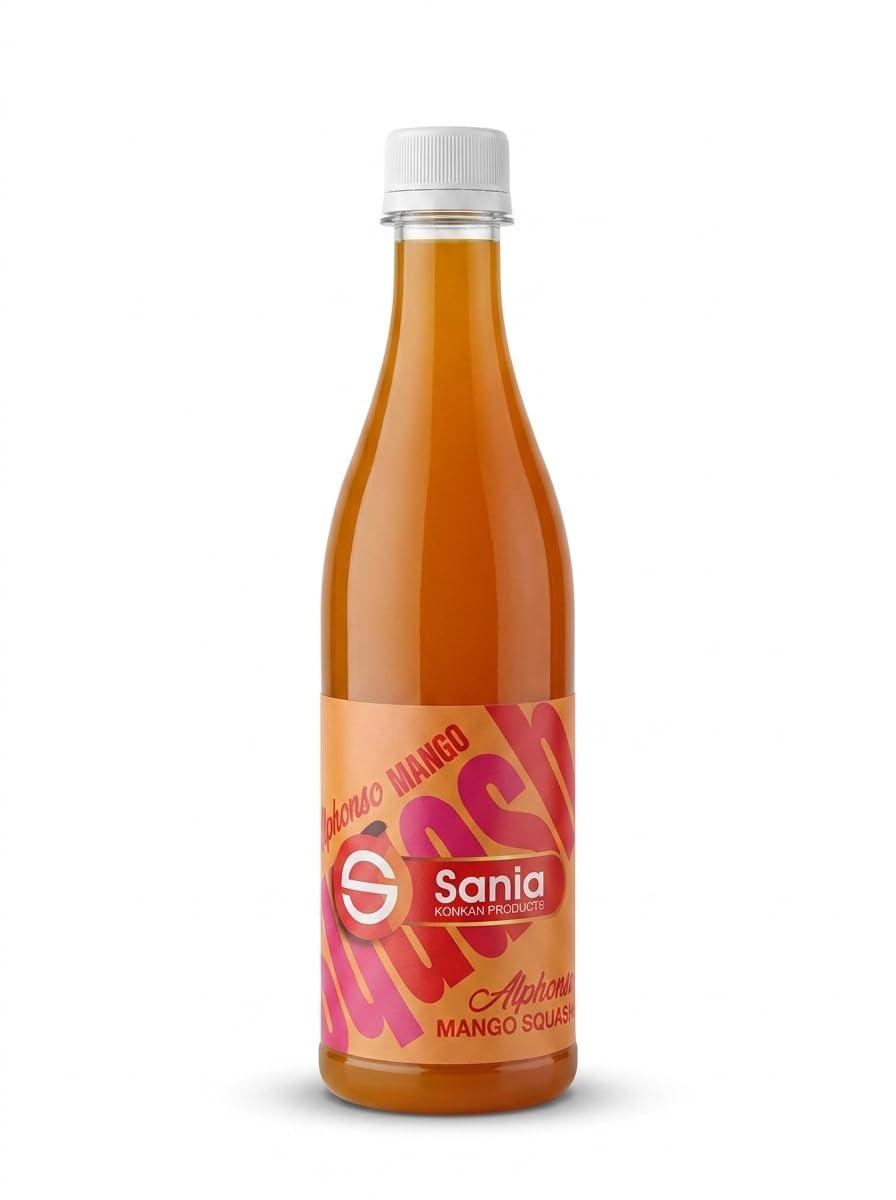 Sania Konkan Products Alphonso Mango Squash | Premium Mango Drink Concentrate | Made from Alphonso Mango | Refreshing Summer Beverage | For Juice, Mocktails & Desserts | Easy Mix Syrup | 500 Ml-image-20