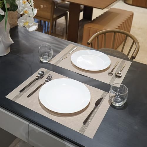 Sets de table à bordure dorée modernes protège-table design et chic - 3