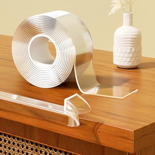 YHDMDQ Protectores Esquinas Bebes Transparente, 5M Pre-Adhesivo Protectores De Esquinas Tape, Multifuncional Protectores para Esquinas Y Bordes(Width 2cm,Thikness 2mm)