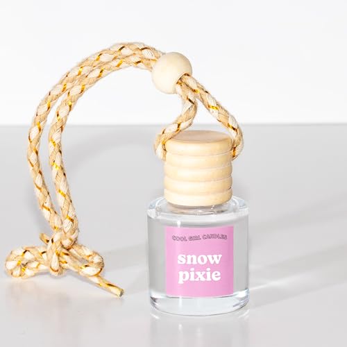 Image of COOLGIRLCANDLES Snow Pixie Car Hanging Fragrance Oil Diffuser for Essential Oils, Long Lasting Car Diffuser Bottle