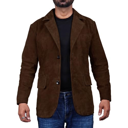 Suede Leather Blazer for Men Suede Sport Coat for Men Blazer Suede Leather Jacket Blazer Coat for Men2