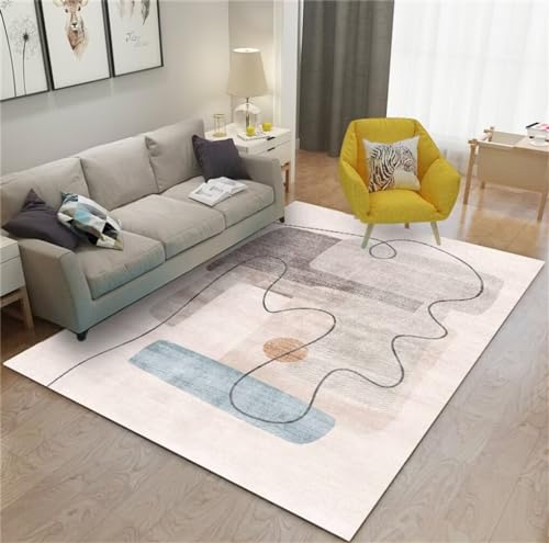 Grand tapis pas cher 200x250cm gris moderne et lavable