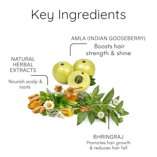 Image of Khadi Utkrisht Amla & Bhringraj Hair Shampoo for Hair Growth & Hair Fall Control | Herbal Shampoo for Strong, Thick & Healthy Hair | Suitable For All Hair Types- 200ML