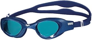 arena Unisex Training rekreacyjne okulary do pływania The One (ochrona przed promieniowaniem UV, powłoka zapobiegająca zaparowaniu, twarde szkiełki), czarne (Smoke-Grey-Black (545), jeden rozmiar