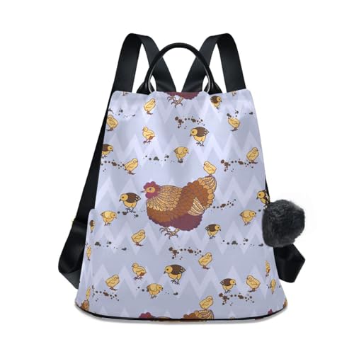 Mochila antirrobo mujer Hens Chicks ideal para viajes confortables y trayectos en metro