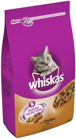 whiskas 1+ Dry Cat Food for Adult Cats with Chicken, 1 Bag (1 x 10 kg)