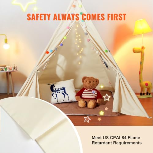 Vevor 47*47*60 INCH Teepee Tent For Kids Indoor thumb #3