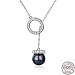 Produktbild ANLW S925 Sterling Silber Schwarze Perle Y-Kette Diamant Weißgold Halskette Damen Vergoldete Schmuck Geschenke Für Frauen Geburtstag Weihnachten