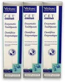 Virbac 3 Pack C.e.t. Enzymatic Toothpaste - Poultry Flavor - 2.5 Oz (70 Grams)