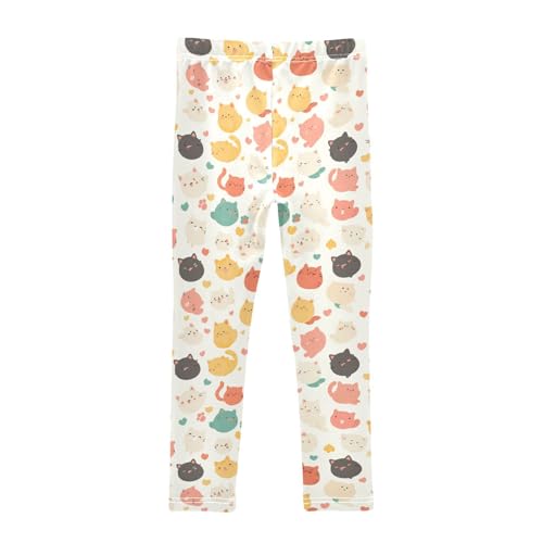 KLL Art Illustration Cats Toddler Girls' Cotton Leggings Soft Full Length Yoga Pants Sports2