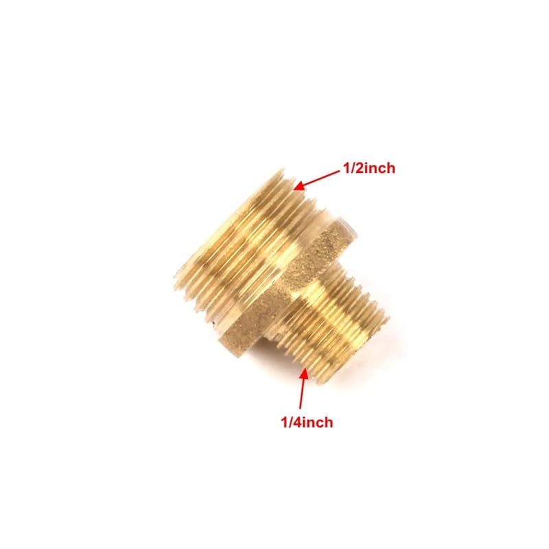 26pcs connettore in ottone da 1/4 di pollice a 1/2 pollice filettatura maschio in ottone giunti dritti for l'irrigazione del giardino domestico