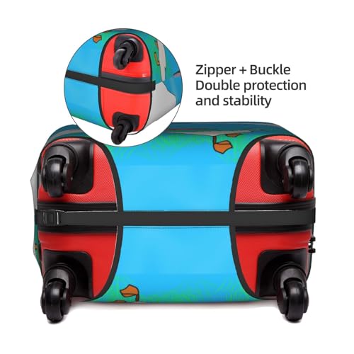 happy white goose Large Luggage Suitcase Cover.The cover does not include the suitcase itself4