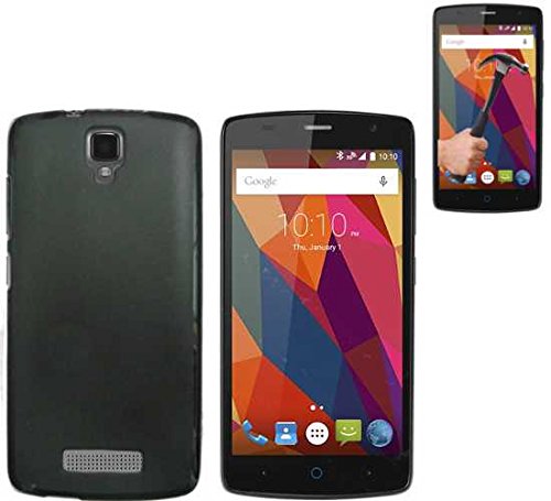 Todobarato24h Funda TPU Lisa Compatible con Zte Blade L5 / L5 Plus Negra + Protector DE Cristal Templado