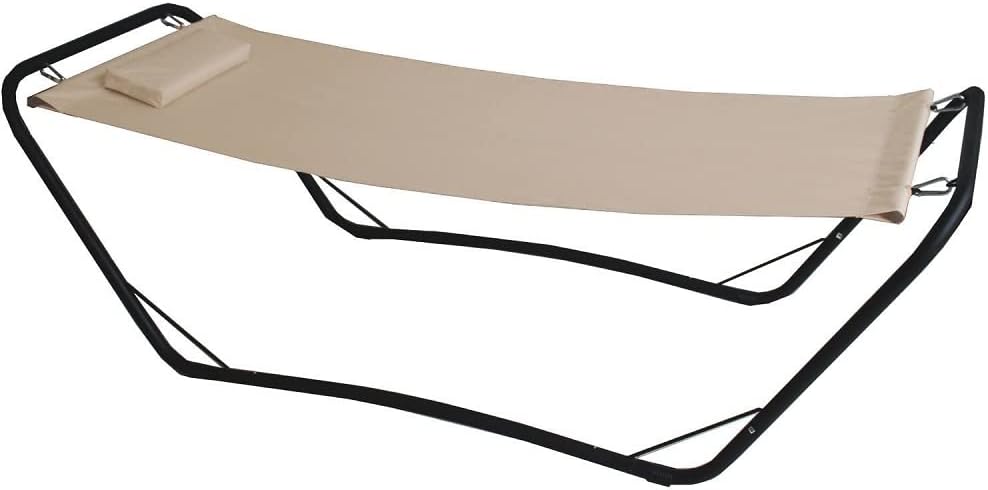 GARDEN FRIEND Hammock with Stand Java in steel and PVC 600d – Beige.
