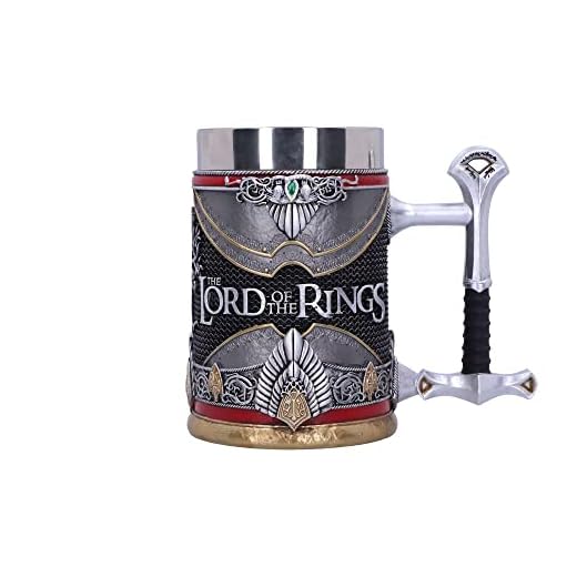 Nemesis Now B5873V2 - Licencia oficial de Lord of The Rings Aragorn Tankard, plata, 15,5 cm