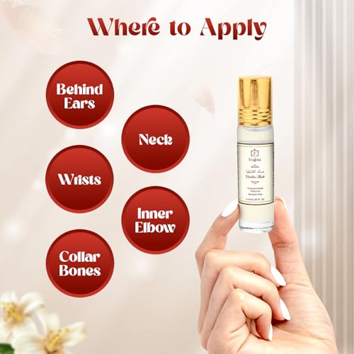 Image of Vanilla Musk Perfume Oil Roll-On - Vanilla Fragrance Oil Roller (No Alcohol) Perfumes for Women and Men, 6 ml / 0.2 fl Oz