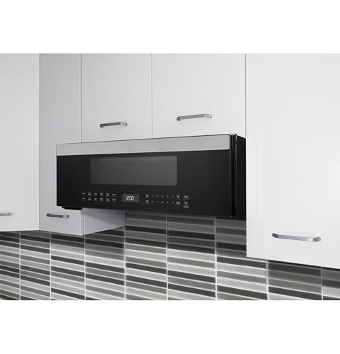 Image of GE Profile 30 inch Over-the-Range Low Profile Microwave, 1.2 Cu. Ft., 1000 Watts, 400 CFM Hood Vent, LED Lighting, Auto Defrost, Installer-Friendly, Stainless Steel, UVM9125STSS