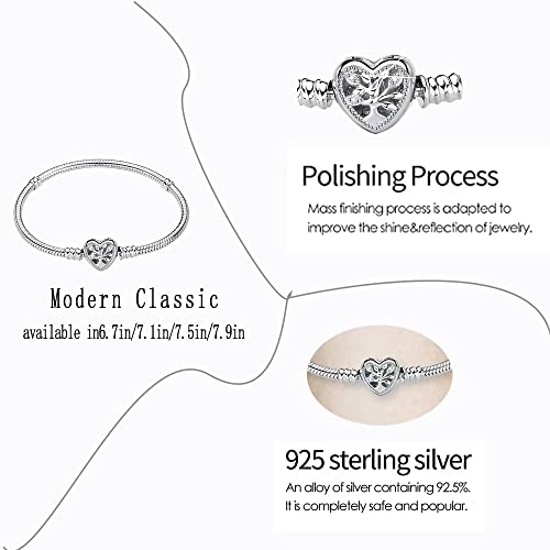 Image of Charm Snake Pattern Bracelet S925 Sterling Silver 18k Gold Plated, Rose Gold Snake Pattern Pandora Bracelet, Gift for Women