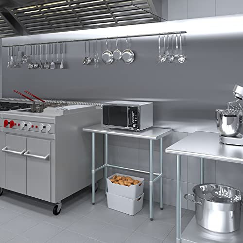 Image of AmGood Stainless Steel Work Table Open Base | Metal Work Bench (Stainless Steel Table Open Base, 36 inch Long x 18 inch Deep)