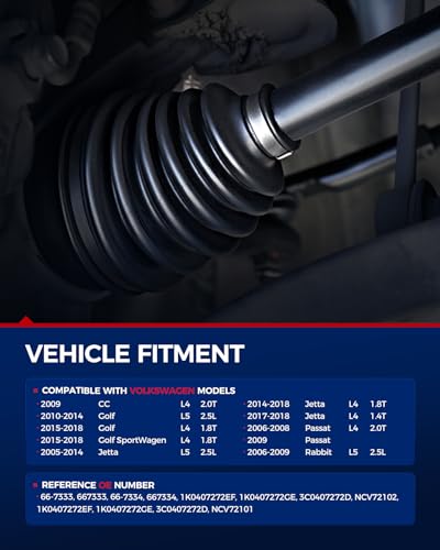 Image of KAX CV Axle Shaft Assembly Driver and Passenger Side for Volkswagen