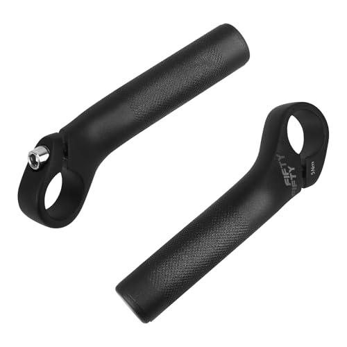 FIFTY-FIFTY Bike Bar Ends, Mountain Bike Handlebar Ends, Alloy MTB Bicycle Bar (110mm, Black)