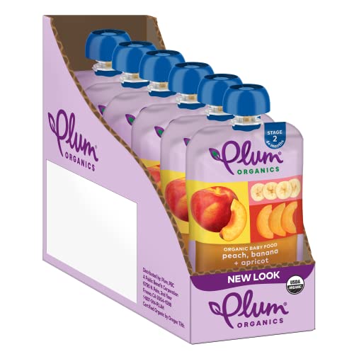 Plum Organics Stage 2 Peach Banana Apricot Baby Food #TOP29