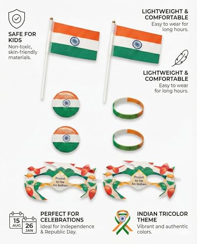 Image of TASHVIKA'S Independence Day & Republic Day Patriotic Combo Kit