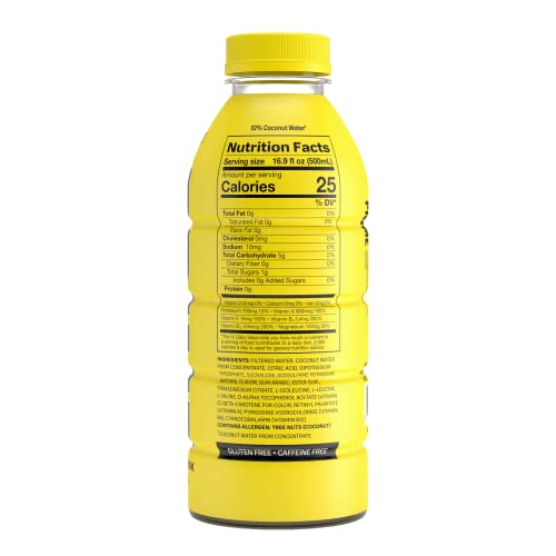 Prime Lemonade Hydration Drink, 16.9 fl oz ℮ 500 ml, 12 Pack