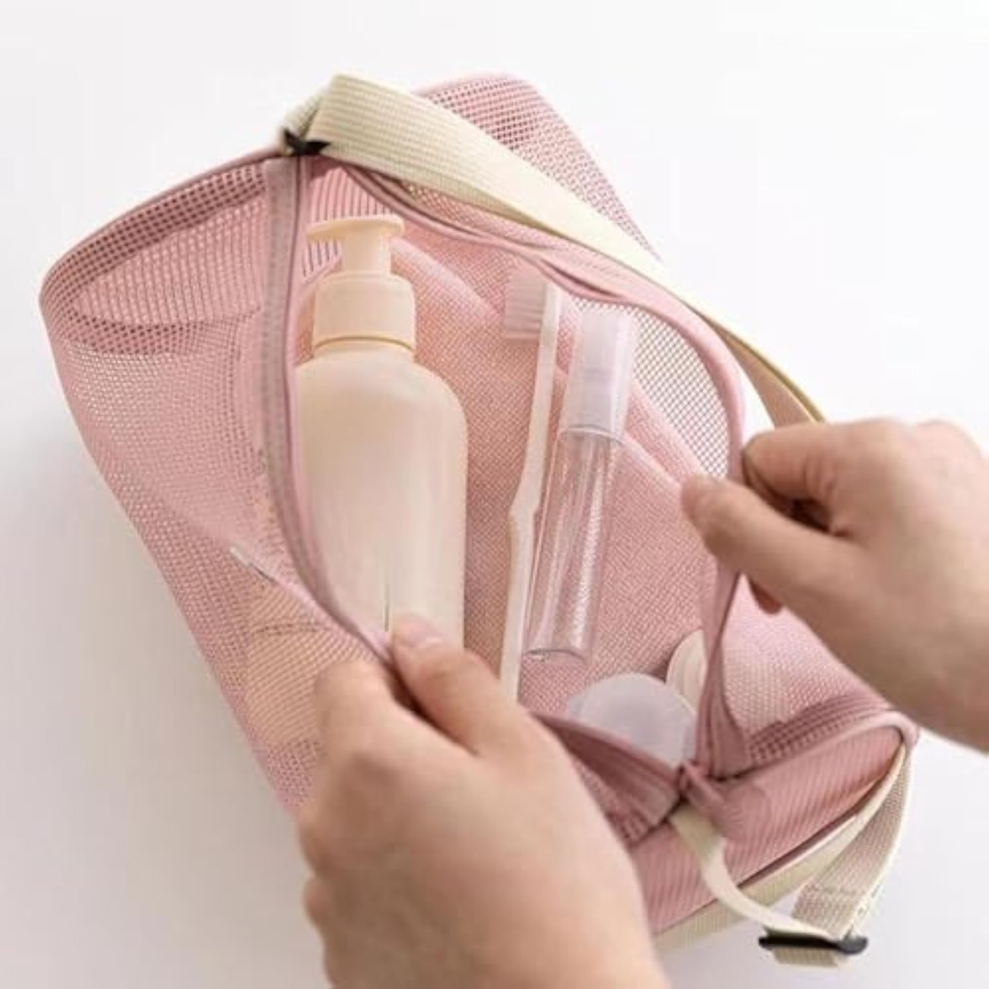 Breathable Mesh Cosmetic Bag for Travel Gym