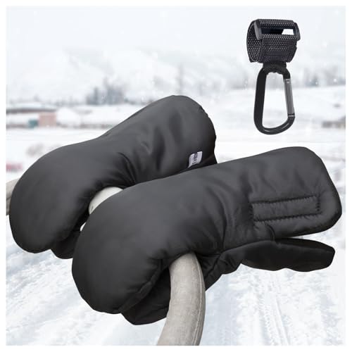 Evencaphy Pram Gloves Universal Stroller Handmuffs Fleece Pushchair Hand Warmers